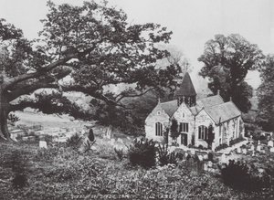 Ribbesford från Church Hill (svartvitt foto) av (after) English photographer