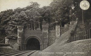 Shugborough Tunnel, nära Stafford (s/v foto) av (after) English photographer