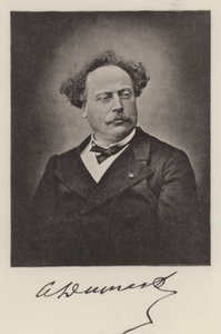 Alexandre Dumas den yngre, fransk författare (s/v foto) av (after) French Photographer