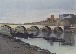 Angers, La Maine (färgad bild) av (after) French Photographer