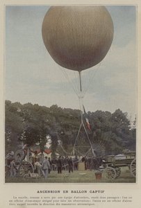 Captive Balloon Ascent (färgad bild) av (after) French Photographer