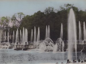 Bassin de Neptune, Basin of Neptune (färgad bild) av (after) French Photographer