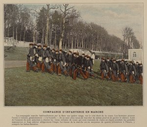 Marching Infantry Company (färgad bild) av (after) French Photographer
