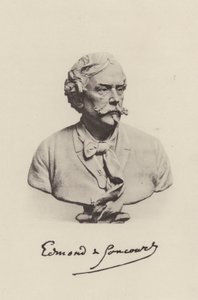 Edmond de Goncourt, fransk författare (s/v foto) av (after) French Photographer