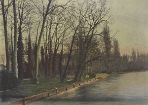 Enghien, Le Lac (färgad bild) av (after) French Photographer