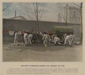 Railway Boarding Crews (färgad bild) av (after) French Photographer
