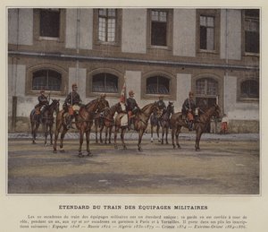 Standard för det militära besättningståget (färgat foto) av (after) French Photographer