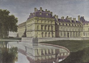 Fontainebleau, fontänens innergård (färgad bild) av (after) French Photographer