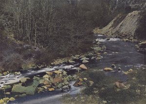 Gorges de la Cere nära Laval de Cere (färgad bild) av (after) French Photographer