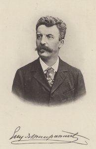 Guy de Maupassant, fransk novellförfattare och romanförfattare (s/v foto) av (after) French Photographer