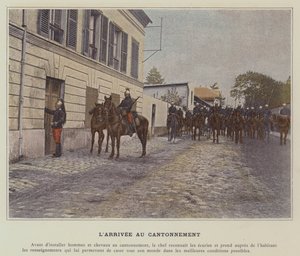 Ankomst till kantonen (färgad bild) av (after) French Photographer