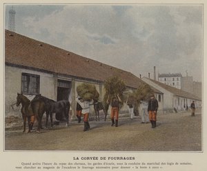 The Forage Corvee (färgad bild) av (after) French Photographer