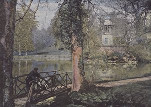 Marlborough Tower och Rustic Bridge (färgat foto) av (after) French Photographer