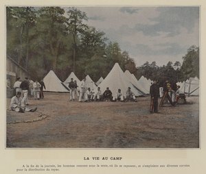 Camp Life (färgad bild) av (after) French Photographer
