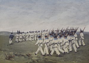 The Landing Company (färgad bild) av (after) French Photographer