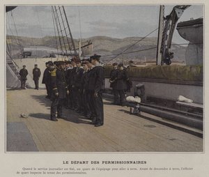 The Leave of Permission (färgad bild) av (after) French Photographer