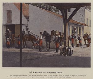 The Grooming at the Cantonment (färgad bild) av (after) French Photographer