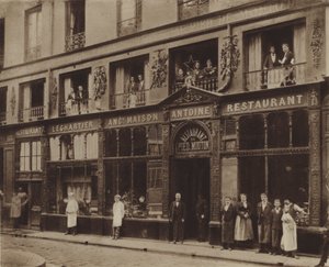 Restaurangen Pied-de-Mouton, rue Vauvilliers (s/v foto) av (after) French Photographer