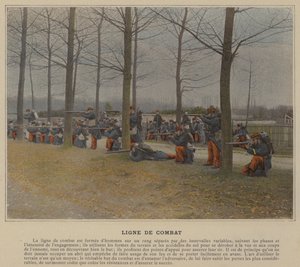 Combat Line (färgad bild) av (after) French Photographer