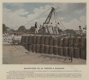 Manövrar av Chevre a Aubans (färgad bild) av (after) French Photographer