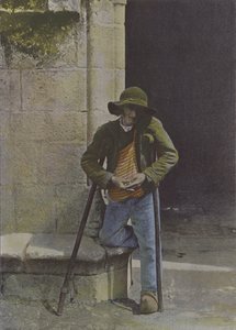 Breton tiggare (färgad bild) av (after) French Photographer