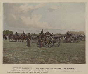När du sätter i batteriet, går The Caissons på baksidan (färgad bild) av (after) French Photographer