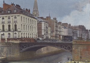 Nantes, the Erdre (färgad bild) av (after) French Photographer