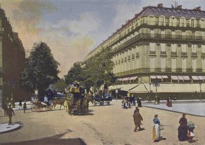 Paris, Les Boulevards (färgad bild) av (after) French Photographer