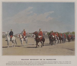 Pluton som återvänder från manövern (färgad bild) av (after) French Photographer