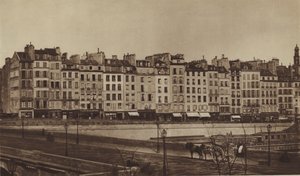 Quai Le Pelletier cirka 1855, nu en del av Quai de Gesvres (s/v foto) av (after) French Photographer