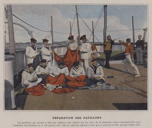 Reparation des Pavillons (färgad bild) av (after) French Photographer