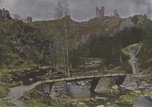 Ruines de Crozant (färgad bild) av (after) French Photographer