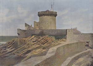Saint-Jean de Luz, Socoa Tower (färgad bild) av (after) French Photographer