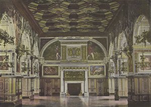 Salle Henri II (färgad bild) av (after) French Photographer