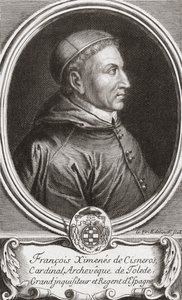 Francisco Jiménez de Cisneros. Porträtt av (after) French School