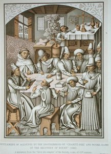 Avräkning av räkenskaper av brödraskapet "Charite-Dieu och Notre-Dame för återhämtningen av Rouen", från "Livre des comptes" av (after) French School