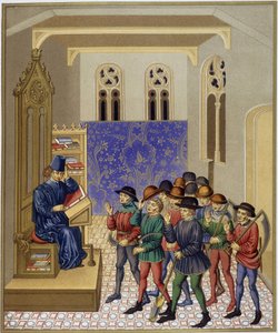 Läxan om jordbruk - miniatyr faksimil av 1400-talet av (after) French School