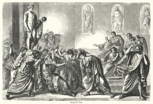 Mordet på Julius Caesar (gravyr) av (after) German School