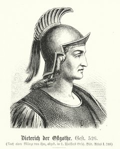 Dieterich den ostrogotiske, 454-526, Theodoric (gravyr) av (after) German School