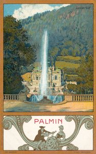 Linderhof slott, Bayern (chromolitho)