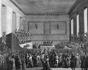 Franska revolutionens krig och antirevolutionära rörelser: Antoine Quentin Fouquier de Tinville, dit Fouquier Tinville (1746-1795), domare av revolutionsdomstolen den 12 blommiga år 3 (1 maj 1795) av republiken. Gravyr av Berthaut efter Girardet