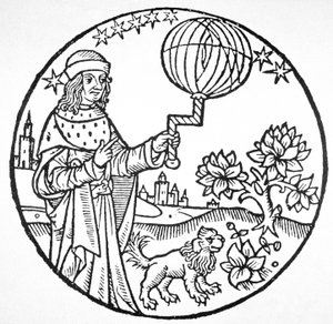 Idealporträtt av Aristoteles (384-322 f.Kr.), kopia av en illustration från 
