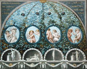 Design for a Ceiling Fresco, publicerad c.1780 (gouache, bläck och akvarell på etsad bas) (se även 192025 av (c.1489 1534) (after) Correggio