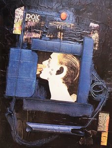 G. C. Riccardi, Sotto chiave, 1980, blandteknik på duk, 130x170, Italien.