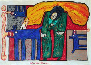 G. C. Riccardi, Utan titel, 2007, akryl på papper, 87x62, Italien.