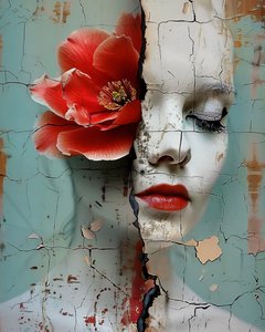 Broken Sleeping Beauty online Canvas Konsttryck  väggporträtt till salu av F. Abderrahim
