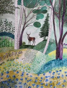 Vår i skogen av Marys Watercolors