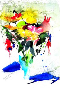 Novemberblommor II 56x36 av Simon Fletcher