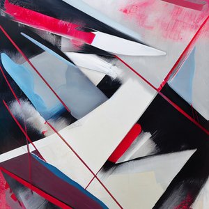 Abstract Splash Kreativt uttryck i penseldrag, konsttryck på canvas på begäran av F. Abderrahim