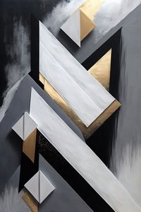 Vertikal duk, olja Abstrakt målning Modern vägg Heminredning tryck av F. Abderrahim